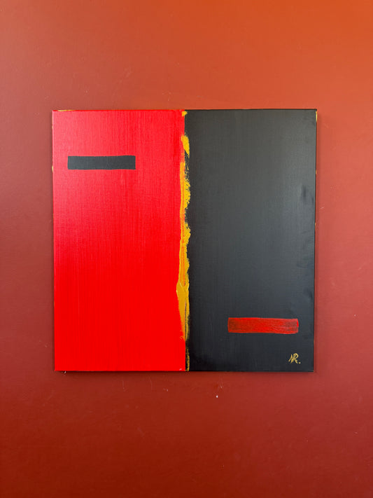 Bipolar | Original Contemporary Acrylic Painting – 70 x 70 cm Modern Abstract Artwork