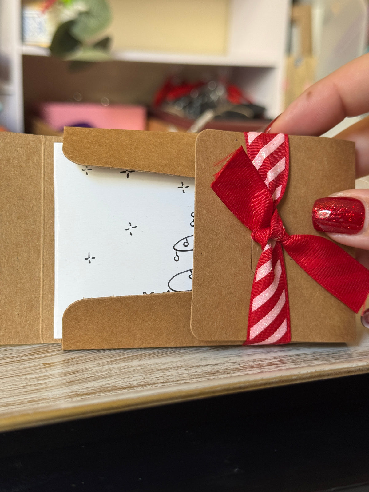 Cute Christmas Tree | Mini Handmade Greeting Card – Original Illustrated Card