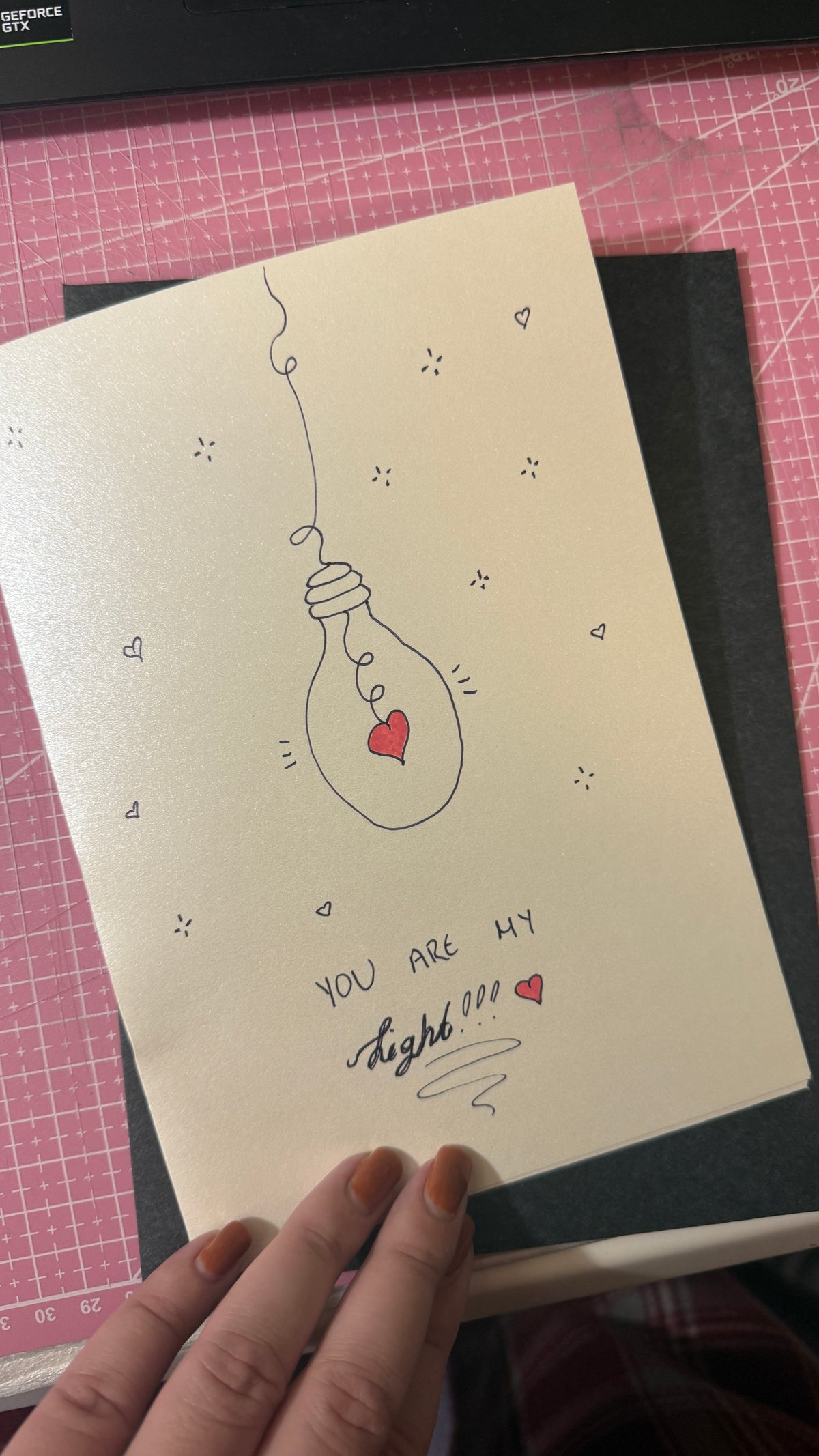 You Are My Light Special Edition | Handmade Greeting Card – Original Illustrated Card