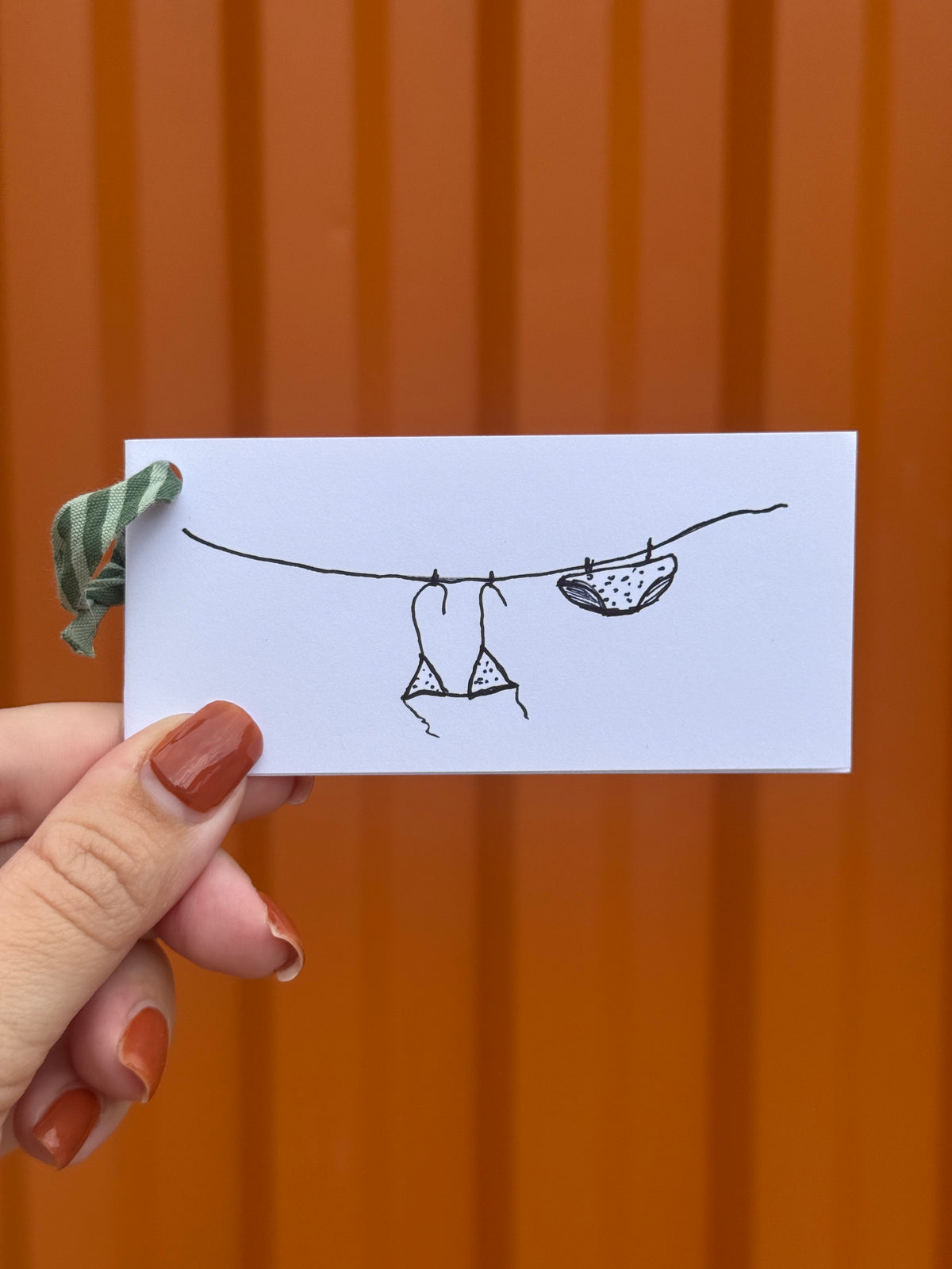 Cute Little Bikini | Mini Handmade Greeting Card – Original Illustrated Card