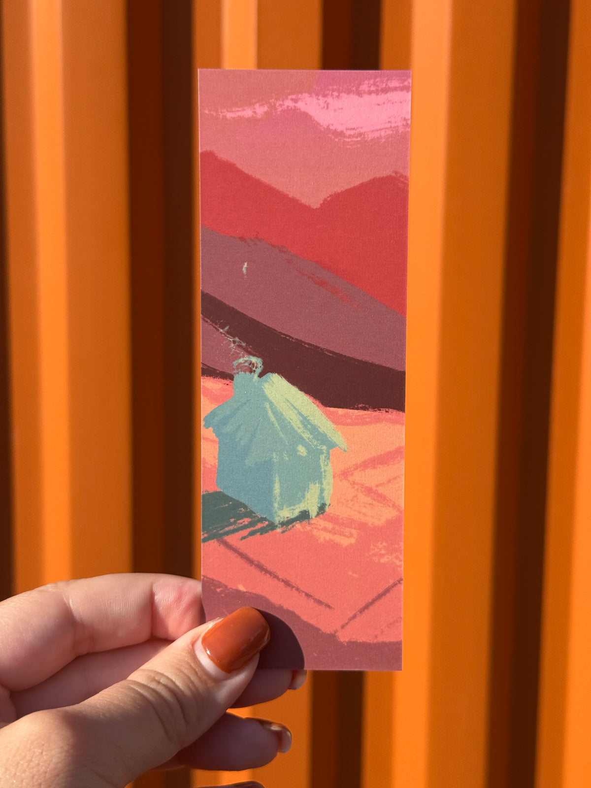Colorful Mountains | Illustrated Bookmark – Printed Artwork Bookmark