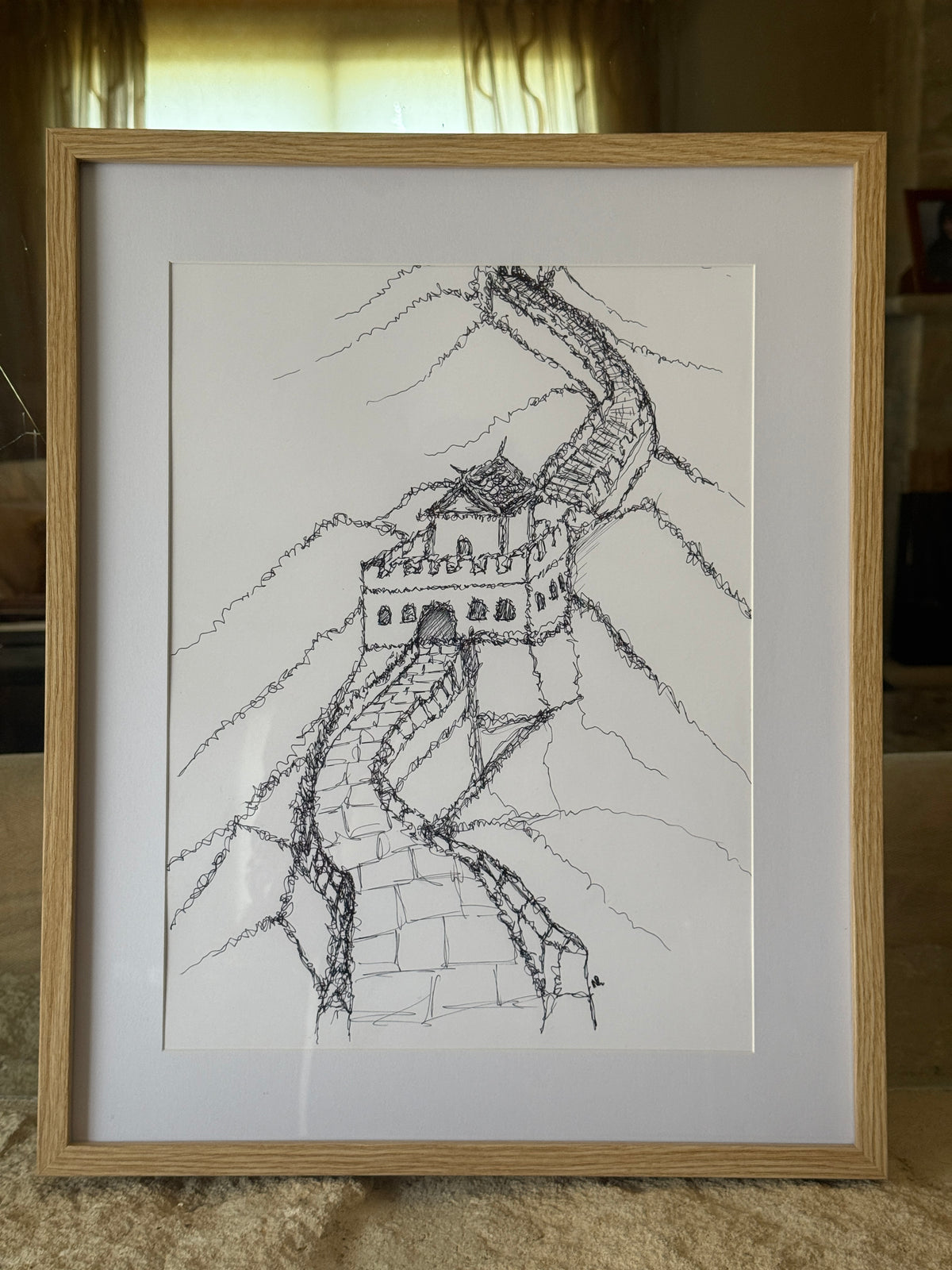 Great Wall Of China | Handmade Framed Poster – Original Artwork Wall Decor