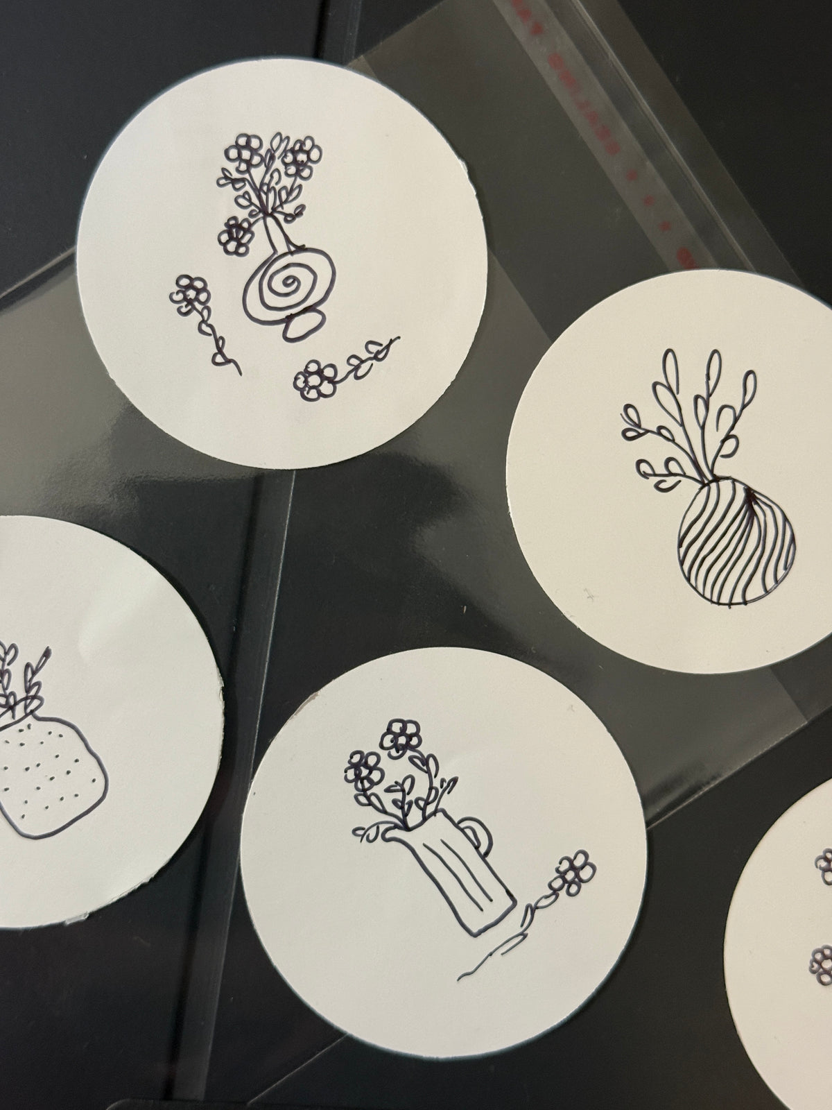 Flower Vases | Handmade Sticker Pack – Original Illustrated Stickers