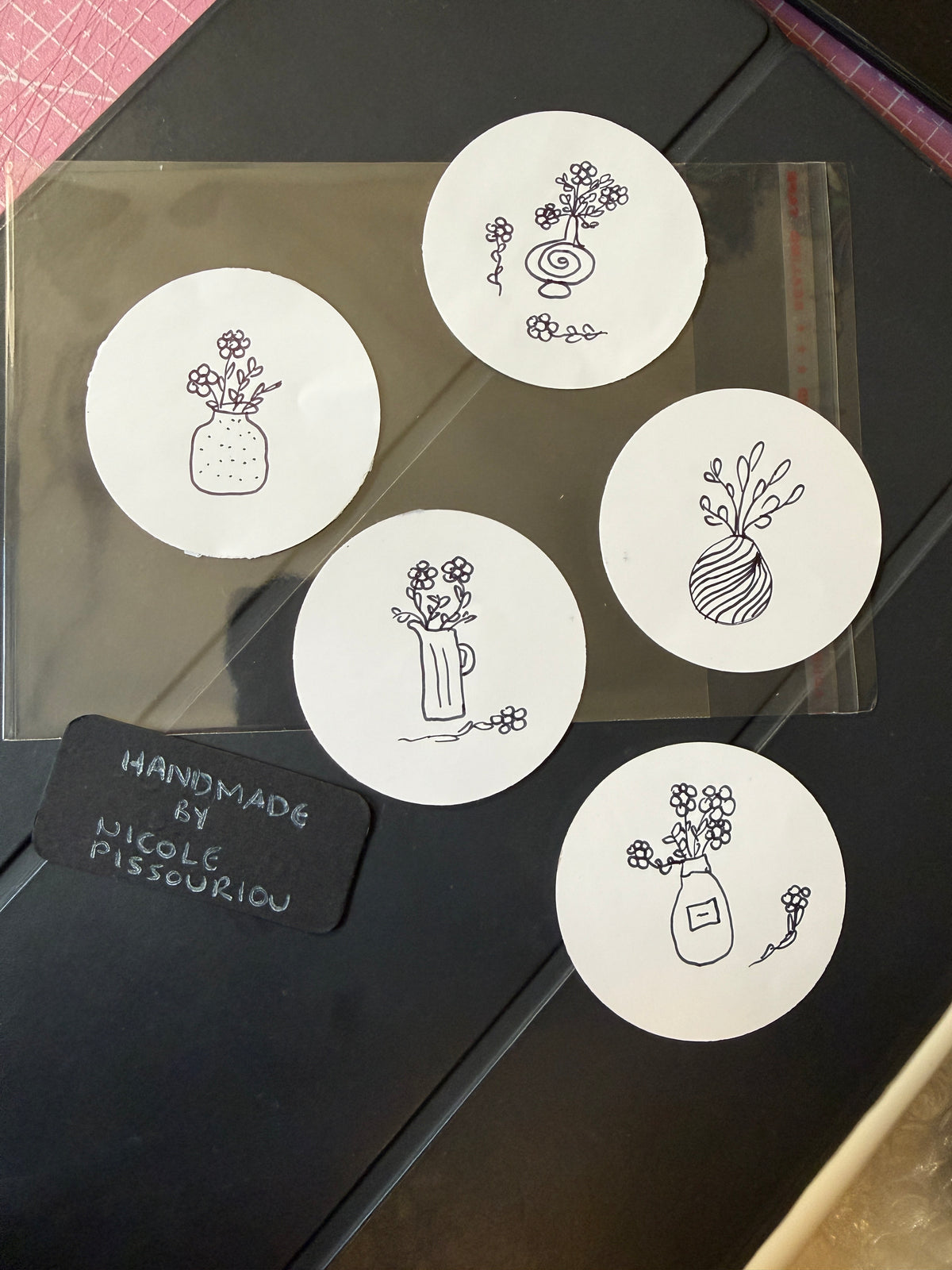 Flower Vases | Handmade Sticker Pack – Original Illustrated Stickers