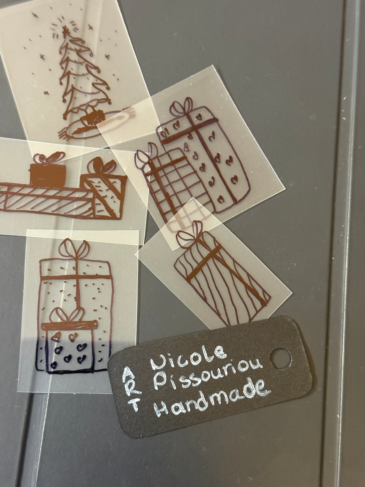 Christmas Tree Handmade Sticker Pack – Original Illustrated Stickers