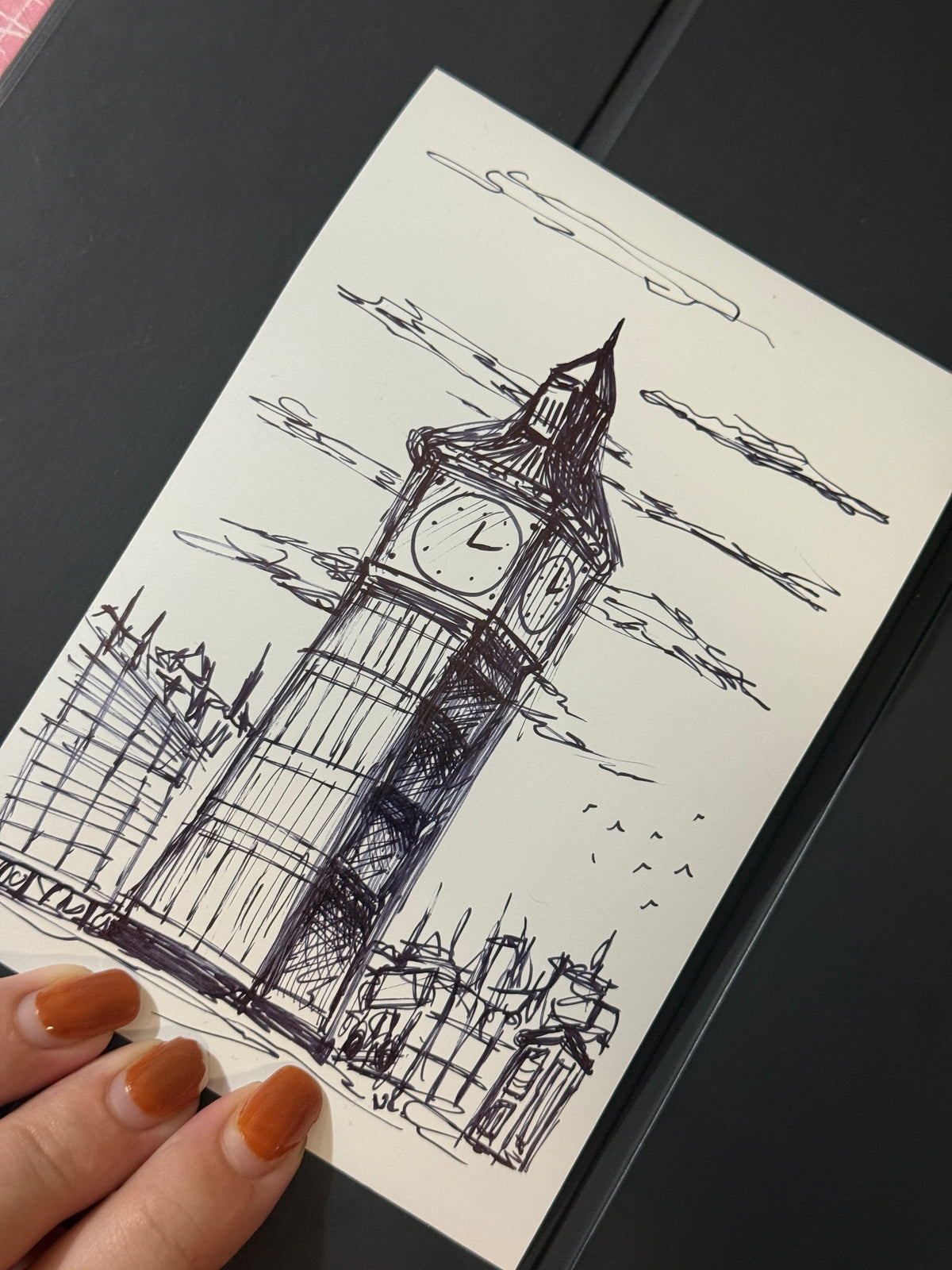 London England | Handmade Framed Poster – Original Artwork Wall Decor