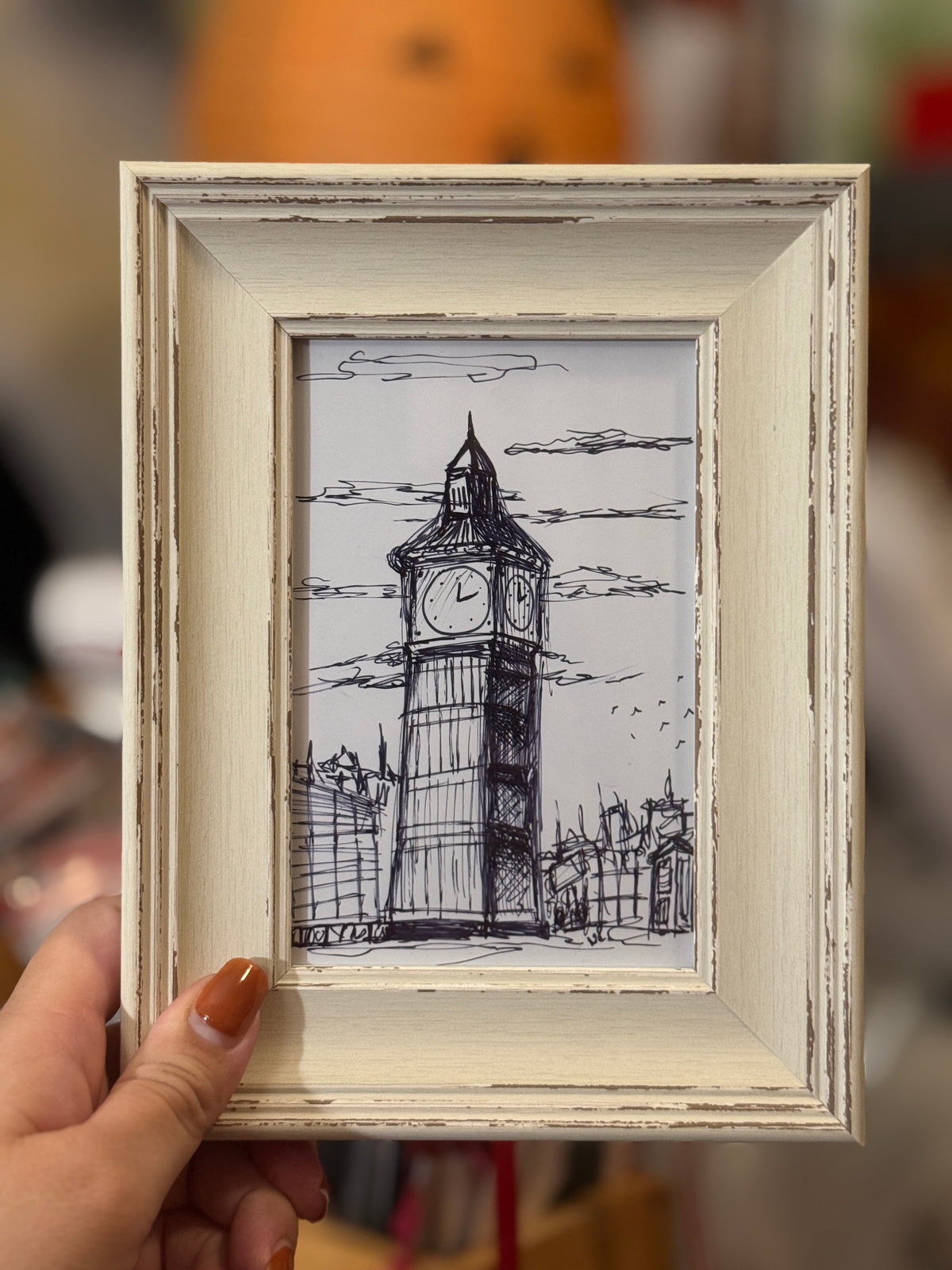 London England | Handmade Framed Poster – Original Artwork Wall Decor