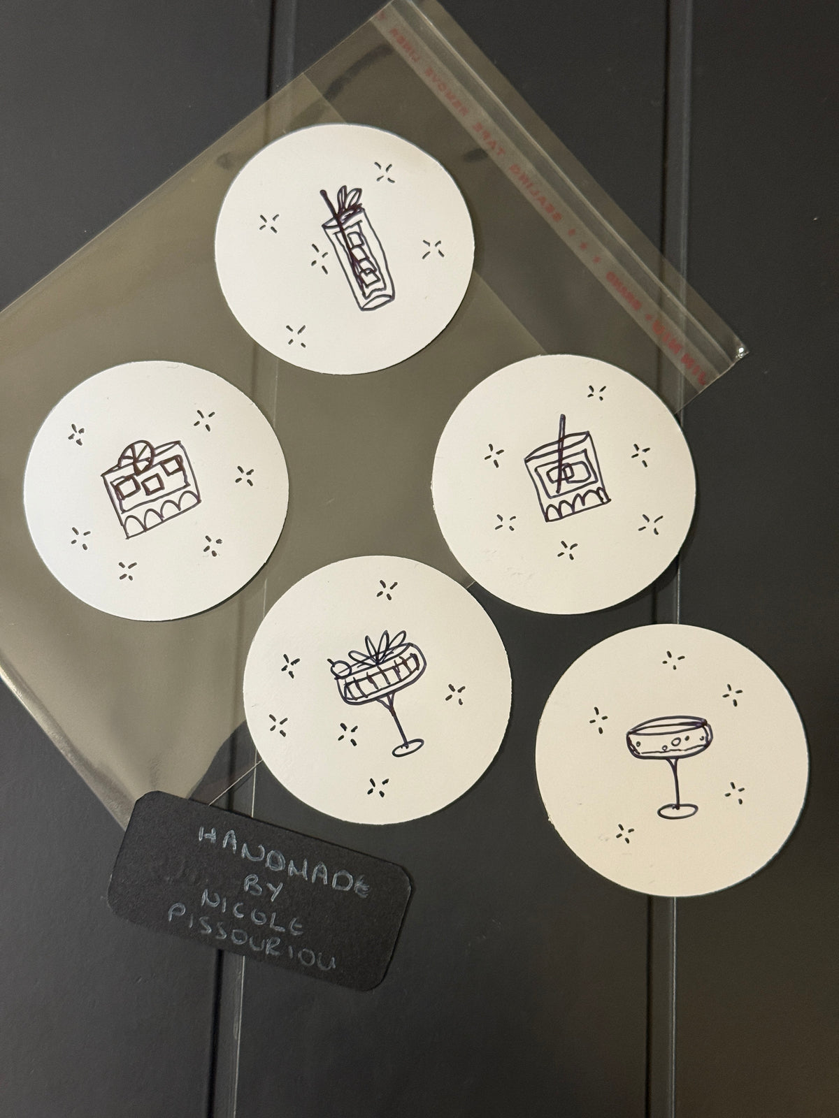 Cocktails | Handmade Sticker Pack – Original Illustrated Stickers