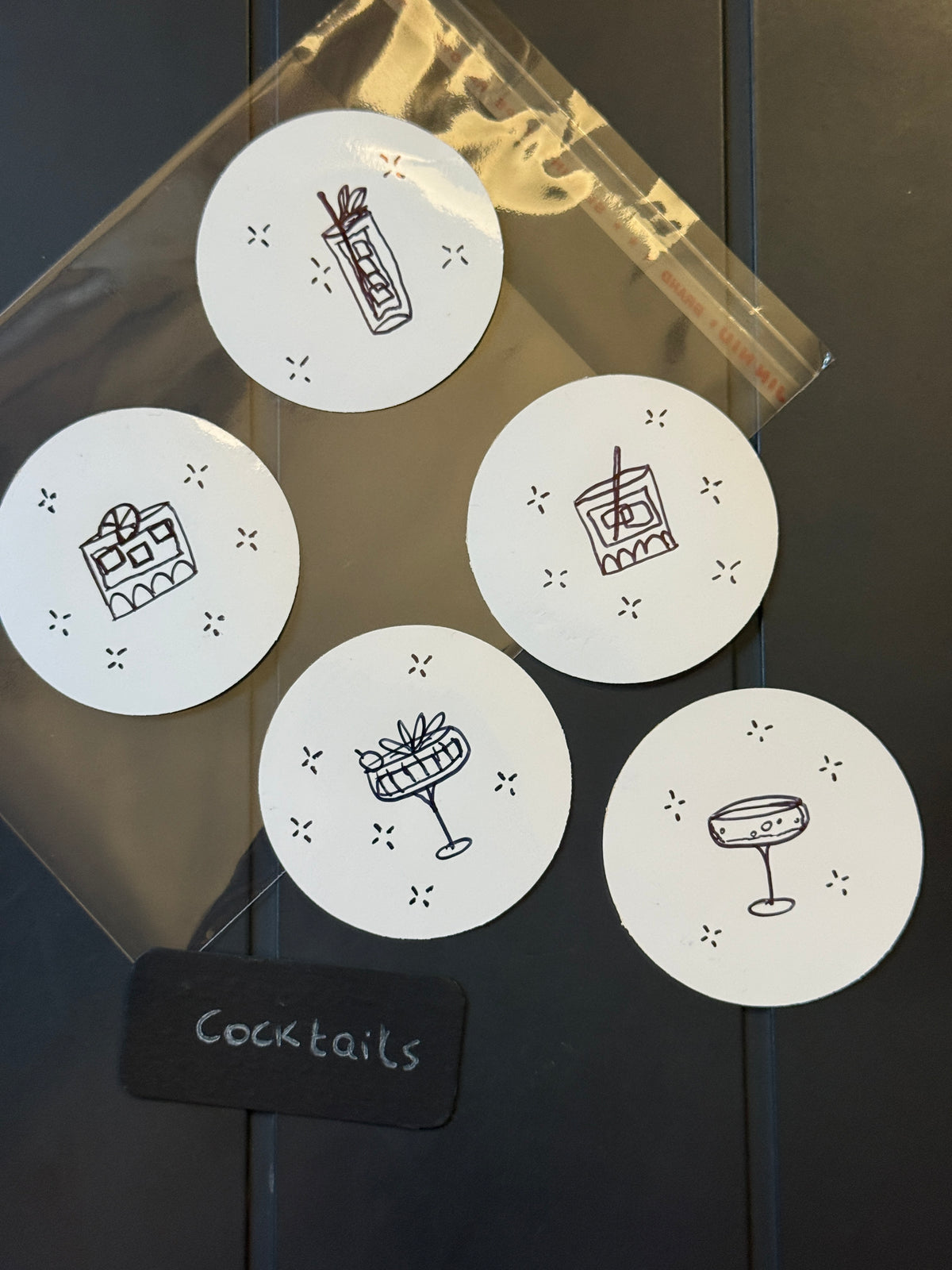 Cocktails | Handmade Sticker Pack – Original Illustrated Stickers
