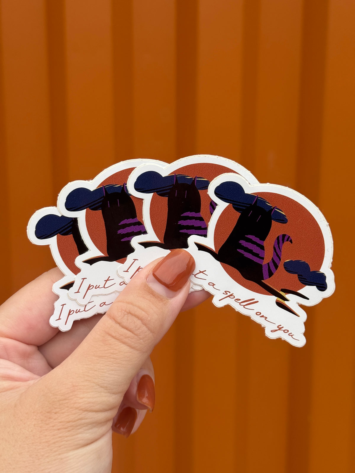 Cat Illustrated Sticker Set – Printed Art Stickers (Set of 4)