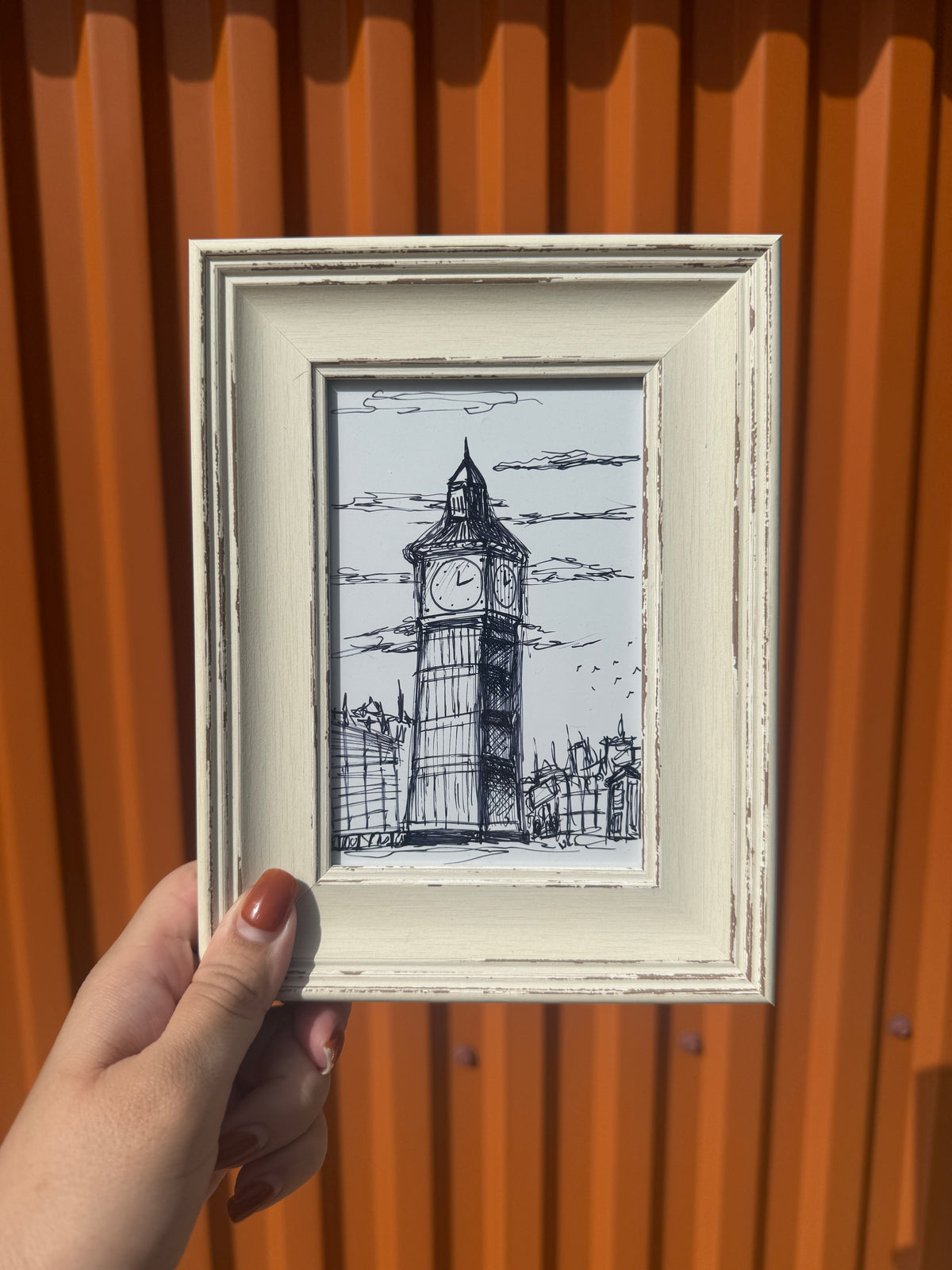 London England | Handmade Framed Poster – Original Artwork Wall Decor