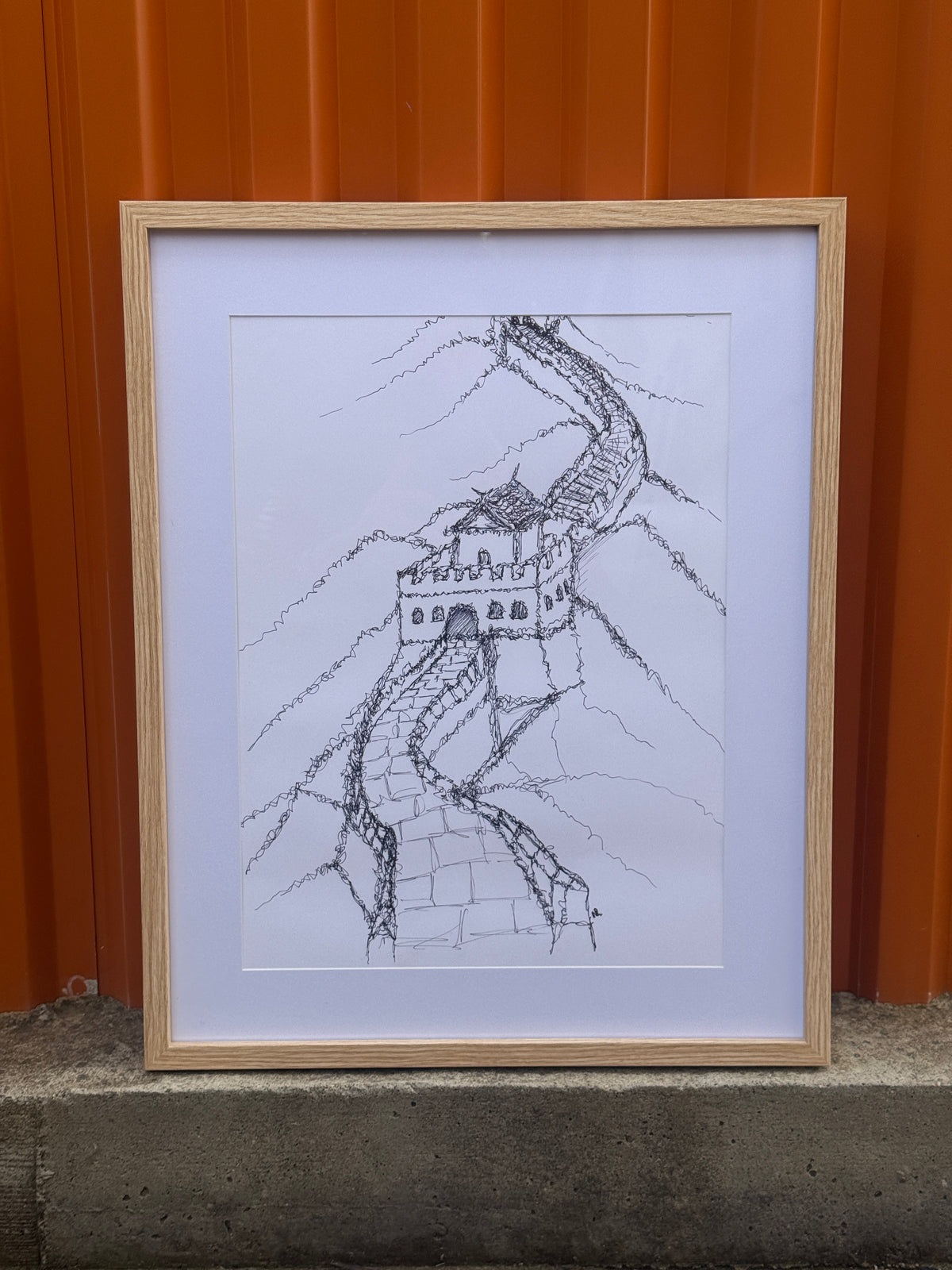 Great Wall Of China | Handmade Framed Poster – Original Artwork Wall Decor