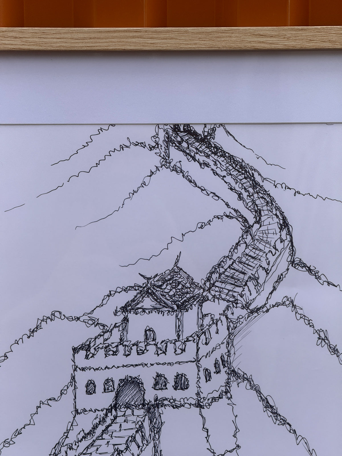 Great Wall Of China | Handmade Framed Poster – Original Artwork Wall Decor