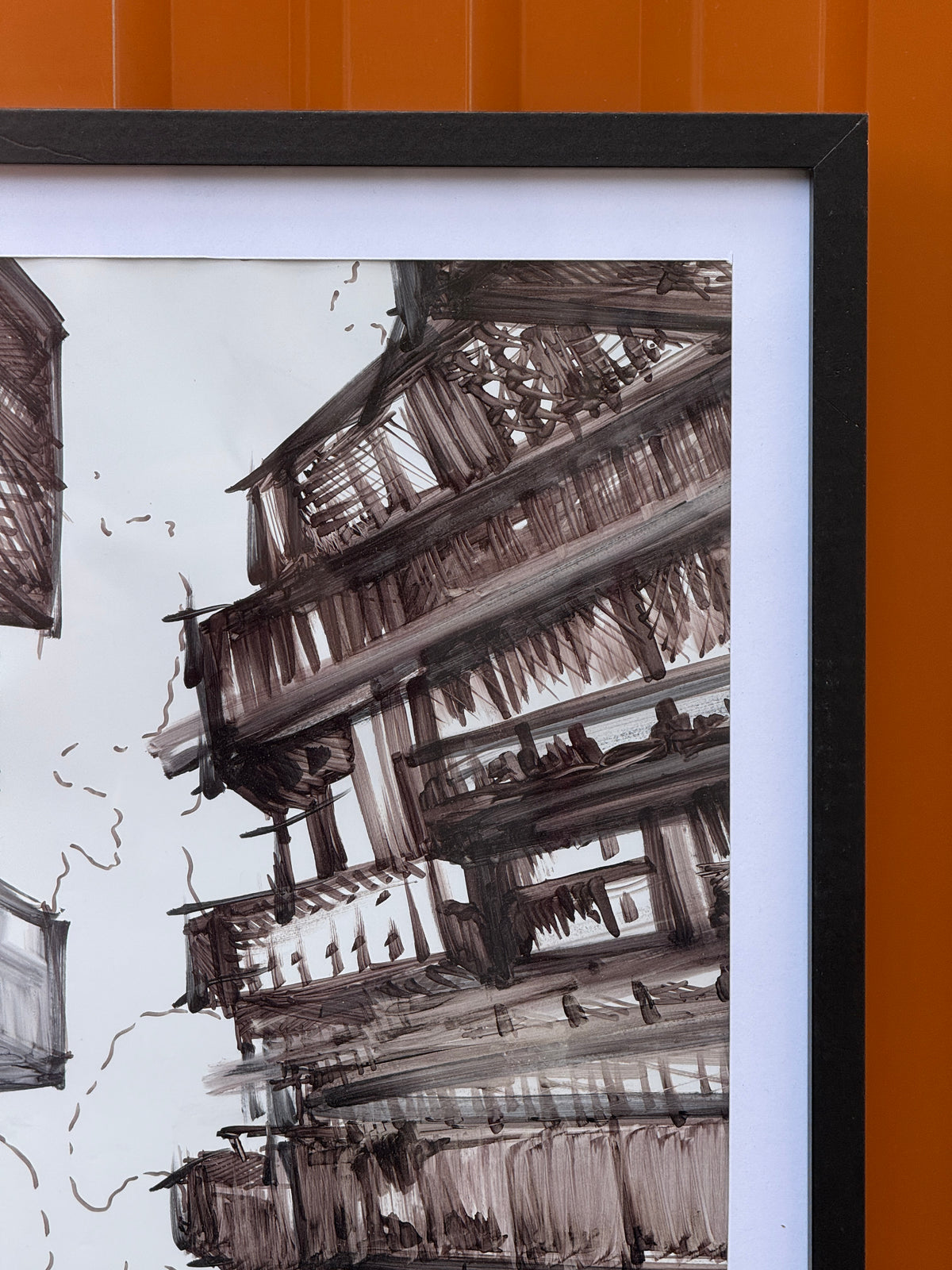 Cityscape | Handmade Framed Poster – Original Artwork Wall Decor