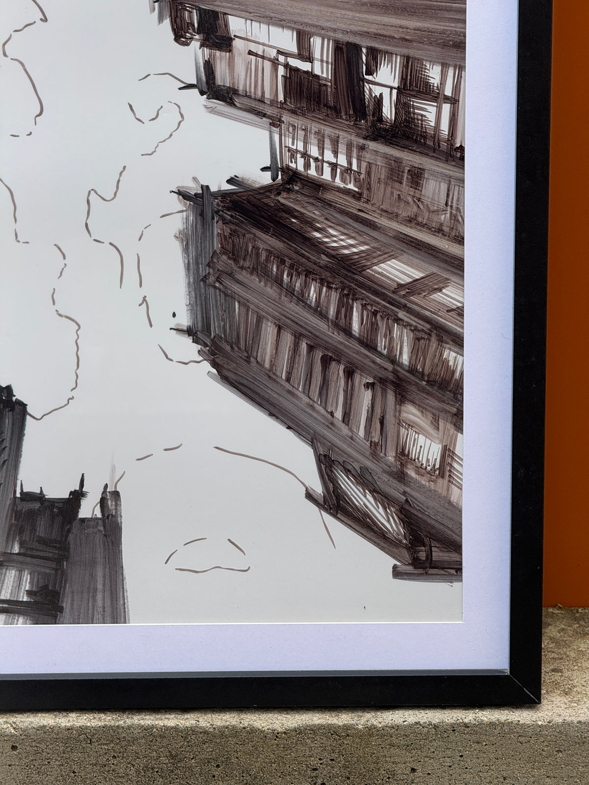 Cityscape | Handmade Framed Poster – Original Artwork Wall Decor
