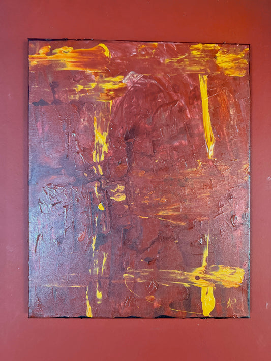 Brown Mess | Original Contemporary Acrylic Painting – 30 x 40 cm Modern Abstract Artwork